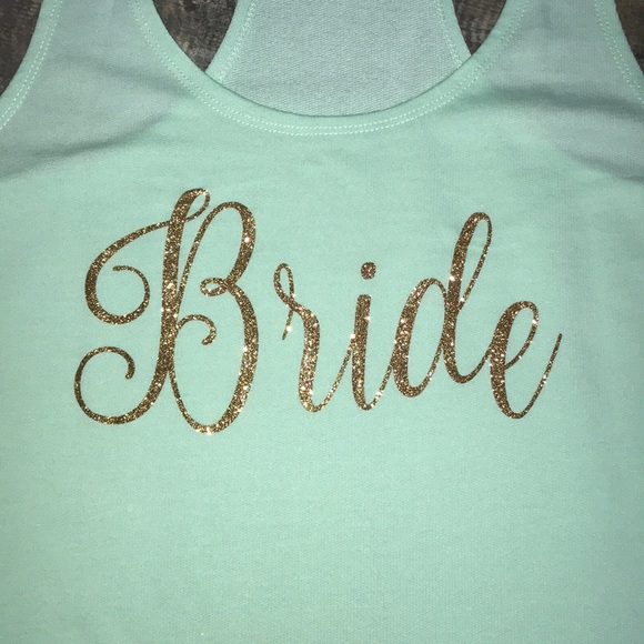 Mint Green Bride Tank Top - Picture 2 of 5